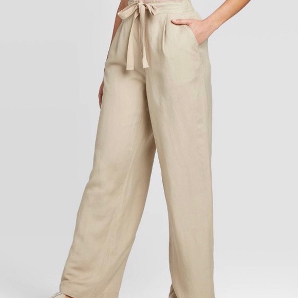 🔴SOLD🔴A New Day Tan Wide Leg Pull-On Pants - Picture 11 of 15